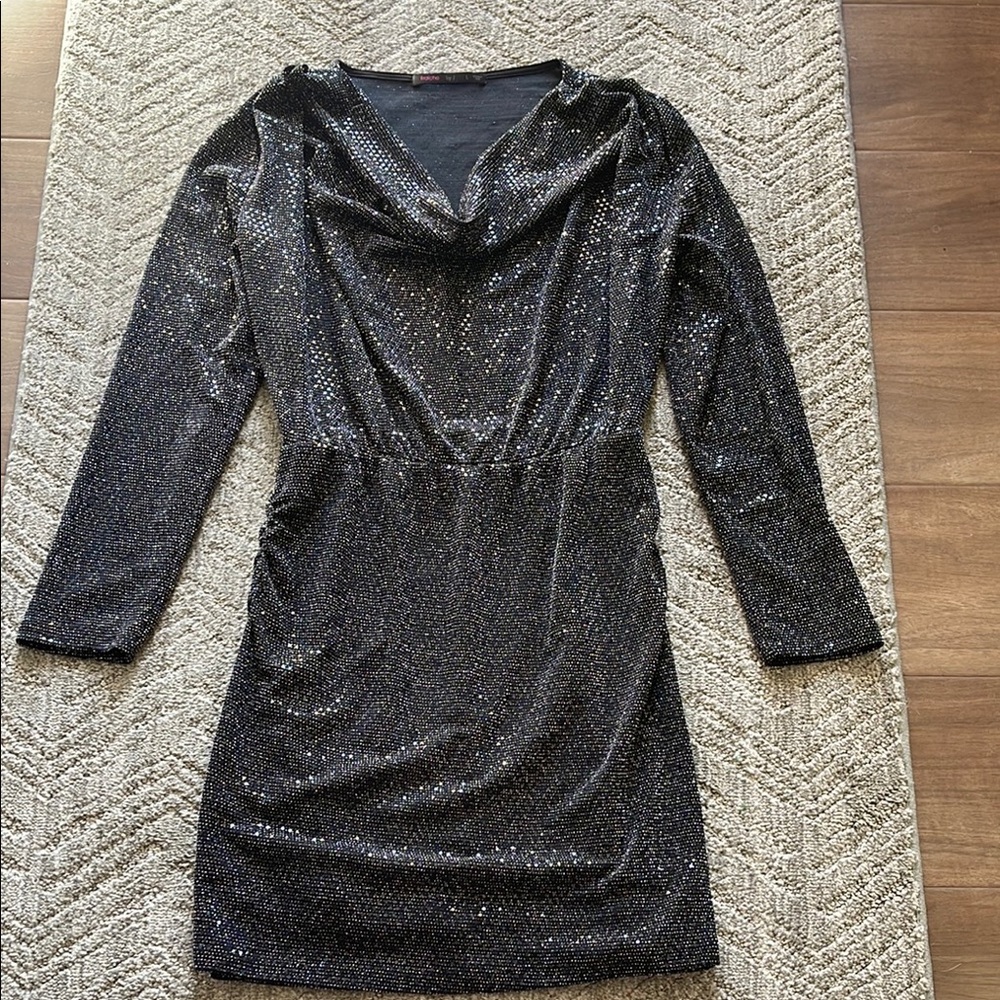 Elegant Black Sequin Dress